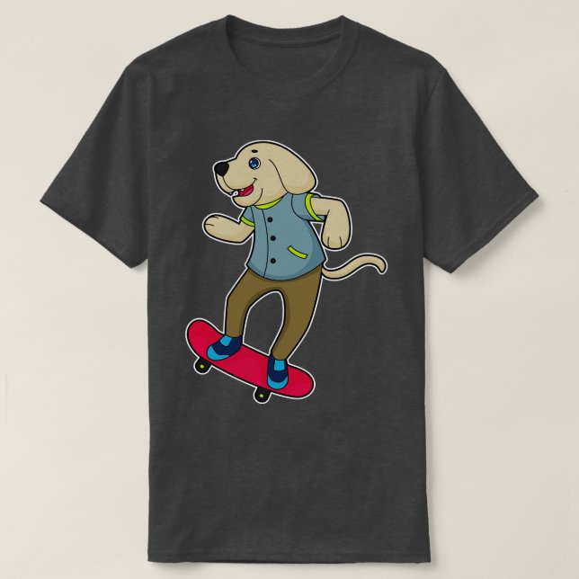 Camiseta Cachorro-Patinador 3 (Frente do Design)