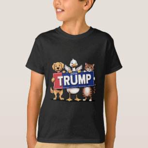 Camiseta Cachorro Pato Gato Pets Para Trump