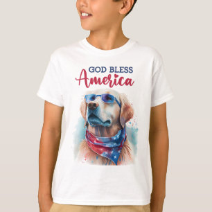 Camiseta Cachorro Patriota - Retriever Dourado