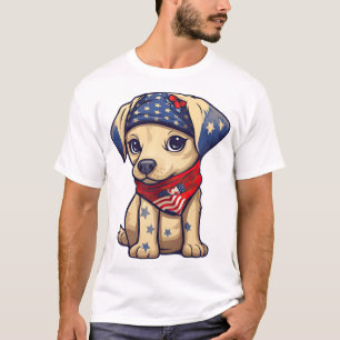 Camiseta Cachorro Patriótico - Estilo 12