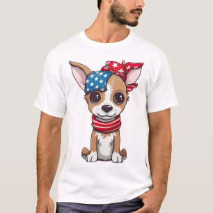 Camiseta Cachorro Patriótico - Estilo 4