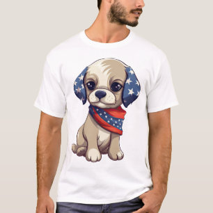 Camiseta Cachorro Patriótico - Estilo 9