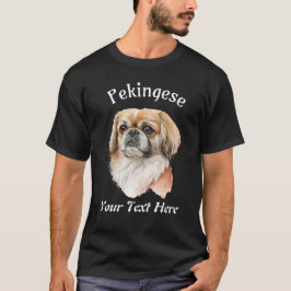 Camiseta Cachorro Pekingês, Texto Personalizável