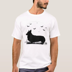 Camiseta Cachorro Pembroke Welsh Corgi ? Silhueta da Lua de