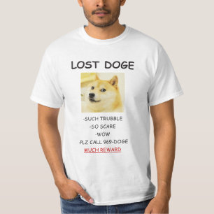 Camiseta Cachorro Perdeu o meme Doggo MUITO REWARD!