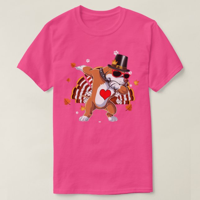 Camiseta Cachorro Peregrino no Dia de Ação de Graças (Frente do Design)