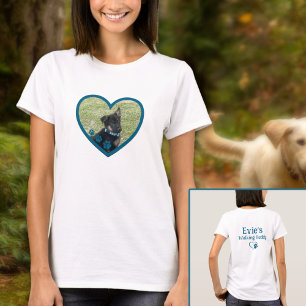 Camiseta Cachorro Personalizado Bonito A Caminhar Foto Do C