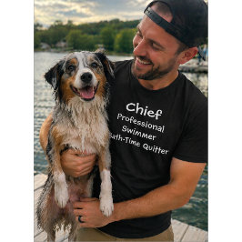 Camiseta Cachorro Personalizado Nadador Profissional Abando