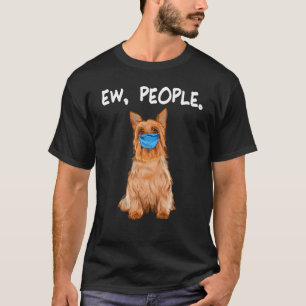 Camiseta Cachorro Pessoas Sensateado Vestindo máscara facia