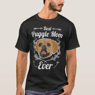 Camiseta Cachorro Pet Bonito Puggle Mamãe Puggle