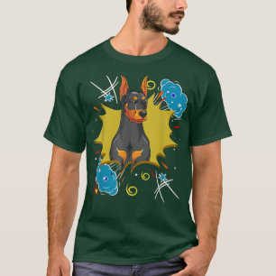 Camiseta Cachorro-Pet-Dono-Pet Borrão Doberman Lover Engraç