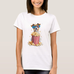 Camiseta Cachorro Pipoca � Cachorro Noite de Filme