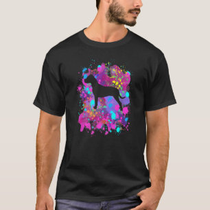 Camiseta Cachorro Pit Bull Americano Engraçado Pet Rosa Aqu