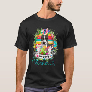 Camiseta Cachorro Pit Bull Engraçado Em Cesta De Ovos De Pá