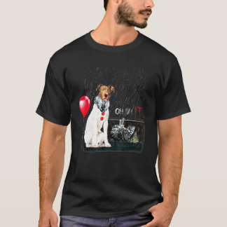 Camiseta Cachorro Pit Bull Palhaço Engraçado Chuva de Balão