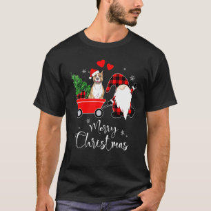Camiseta Cachorro Pit-Bull Terrier Engraçado Natal Com Papa