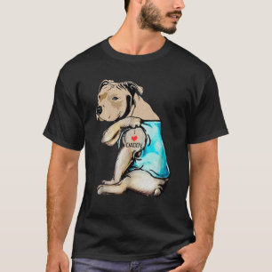 Camiseta Cachorro Pitbull Adoro Pai Tatuagem Pai Engraçado 