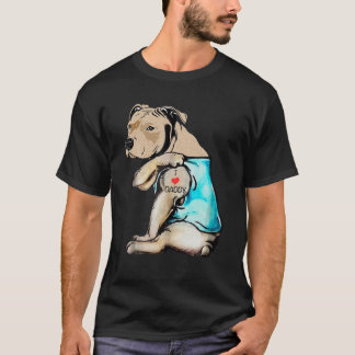 Camiseta Cachorro Pitbull Adoro Pai Tatuagem Pai Engraçado