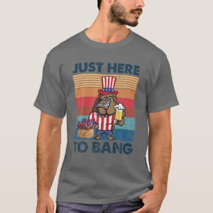 Camiseta Cachorro Pitbull Aqui Para Bater Uma Bebida De Fio