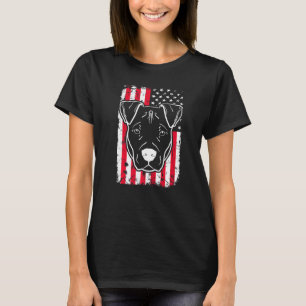Camiseta Cachorro Pitbull Bandeira Americana EUA 4