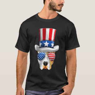 Camiseta Cachorro Pitbull da Bandeira Americana Patriótico
