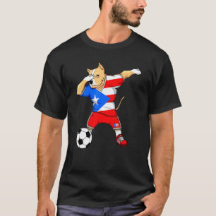 Camiseta Cachorro Pitbull Dabbing Porto Rico Torcedores de