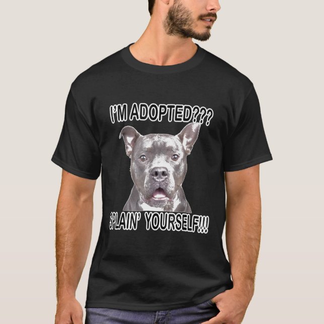 Camiseta Cachorro Pitbull Engraçado Fofo (Frente)