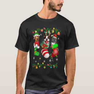 Camiseta Cachorro Pitbull Fofo de Meias de Natal Animal de 