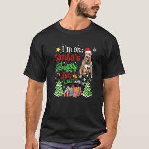 Camiseta Cachorro Pitbull Na Lista Negra do Papai Noel Nata