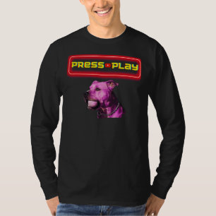 Camiseta Cachorro Pitbull, Retro Engraçado
