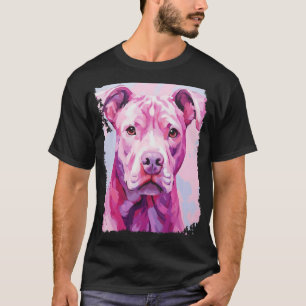 Camiseta Cachorro Pitbull Rosa