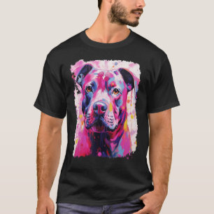Camiseta Cachorro Pitbull Rosa