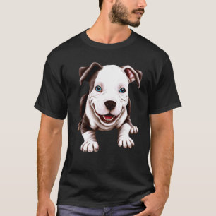 Camiseta Cachorro Pitbull Sorridente Amantes do Pitbull Don
