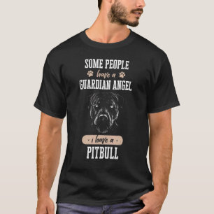 Camiseta Cachorro Pitbull Tendência Guardião Americano Anjo