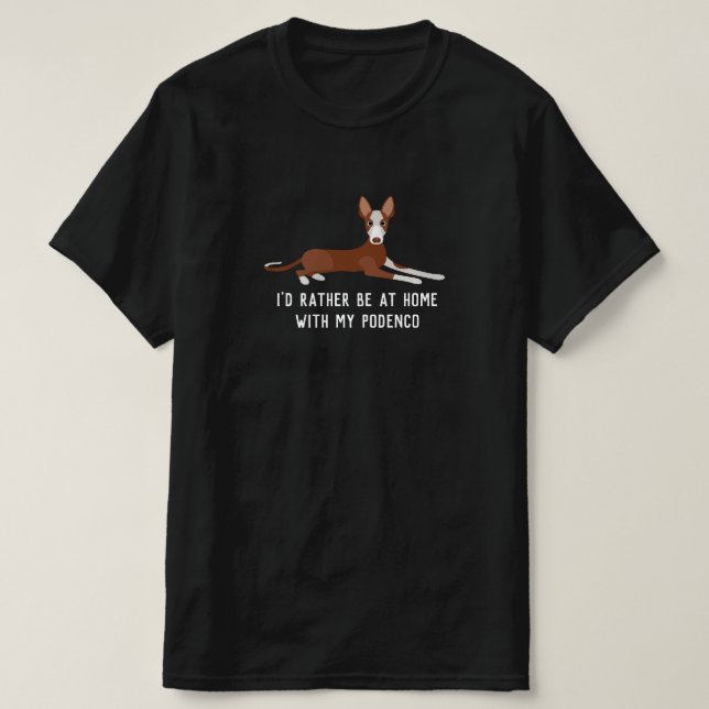 Camiseta Cachorro Podenco engraçado (Frente do Design)