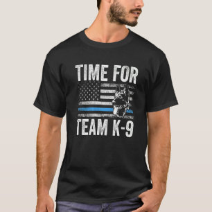 Camiseta Cachorro Policial Patriótico 4 De Julho Hora Para
