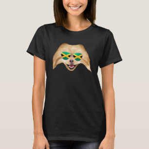Camiseta Cachorro Pomerânia Bandeira Jamaicana Jamaica Bols