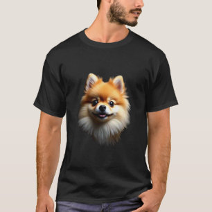 Camiseta Cachorro Pomerânia Preto Face Pom