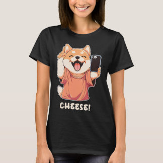Camiseta Cachorro Pomerano Bonito Tirando Queijo Fotográfic