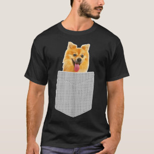 Camiseta Cachorro Pomerano No Bolso Engraçado Pom Puppy