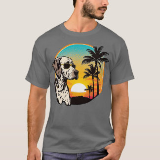 Camiseta Cachorro ponteiro com óculos de sol 4