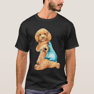 Camiseta Cachorro Poodle Eu Amo Mãe Tatuada Mãe Cachorro Di