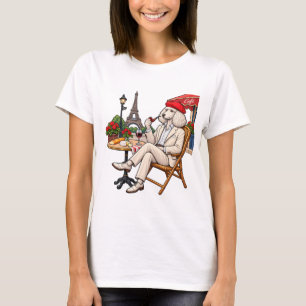 Camiseta Cachorro Poodle Francês Chic Paris Design Original