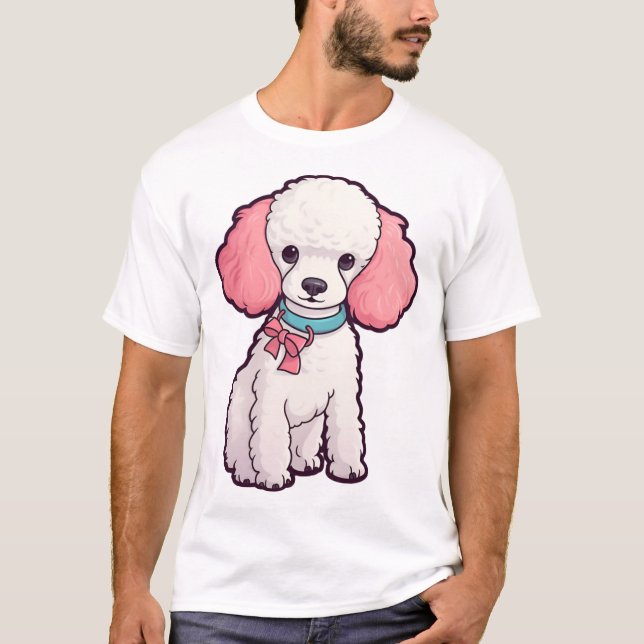 Camiseta Cachorro Poodle Super Fofo (Frente)