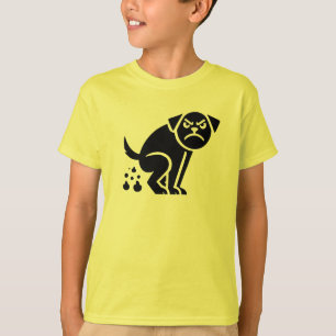 Camiseta Cachorro Pooping Irritado