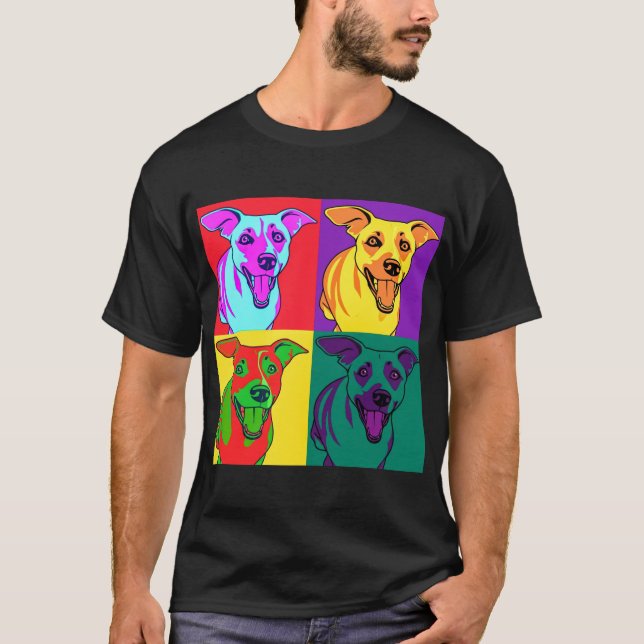 Camiseta cachorro pop art warhol (Frente)