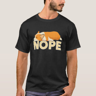 Camiseta Cachorro Preguiçoso Corgi Nope