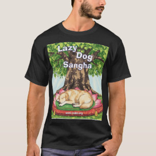 Camiseta Cachorro preguiçoso Sangha T-Shirt frente e trás