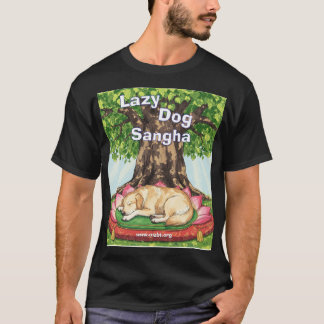 Camiseta Cachorro preguiçoso Sangha T-Shirt frente e trás