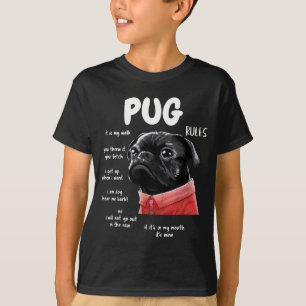 Camiseta Cachorro Preto Engraçado Kawaii Fofo Domina Homens